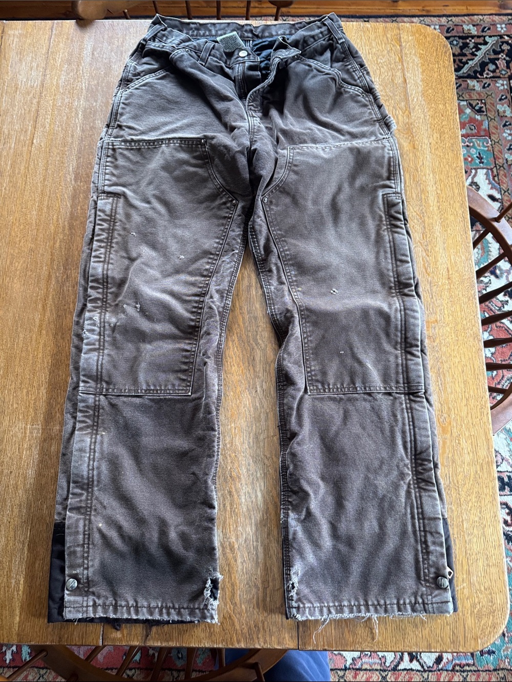 Vintage Carhartt Brown Wide-Leg Canvas Work Pants